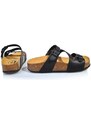 Dámské kožené sandály Plakton 341210 černá