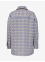 Béžovo-fialová kostkovaná košilová bunda ONLY Johanna - Dámské