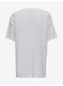Bílé oversize tričko s potiskem ONLY Tina - Dámské