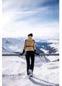Nordblanc Béžová dámská softshellová lyžařská bunda BELTED