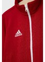 Dětská mikina adidas Performance H57563 červená barva, hladká