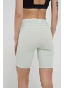 Kraťasy Guess dámské, zelená barva, s aplikací, high waist