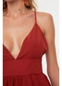 Trendyol Cinnamon Back Detailed Beach Dress