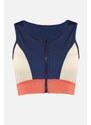 Trendyol Navy Color Block Support/Shape Zipper Knitted Sports Bra