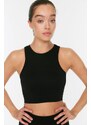 Trendyol Black Seamless/Seamless Lightly Supported/Shaping Knitted Sports Bra