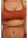 Trendyol Cinnamon Bralette Tie Bikini Top