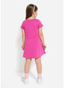 bonprix Dívčí žerzejové šaty, krátký rukáv (2 ks) z organické bavlny Modrá