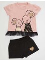 Denokids Cute Mouse Girls T-shirt Shorts Set