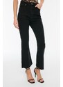 Trendyol Anthracite High Waist Crop Flare Jeans