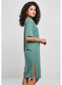 URBAN CLASSICS Ladies Organic Oversized Slit Tee Dress - paleleaf