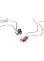 Sisi Jewelry Náhrdelník Swarovski Elements Čtyřlístek pro štěstí - růžový
