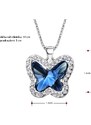 Éternelle Náhrdelník Swarovski Elements Montanari modrý - motýl