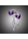 Éternelle Brož Swarovski Elements Vitalia Purple - květina