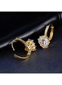 Sisi Jewelry Náušnice Swarovski Elements Elizabeth Gold - srdíčko