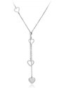 Victoria Filippi Stainless Steel Ocelový náhrdelník se zirkony Elgio - chirurgická ocel, srdíčko