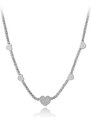 Victoria Filippi Stainless Steel Ocelový choker náhrdelník se zirkony Stephanie - srdíčko