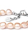 Gaura Pearls Perlový náramek Rafaela - barokní růžová sladkovodní perla