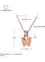 Victoria Filippi Stainless Steel Ocelový náhrdelník Xaviera se zirkony - chirurgická ocel, motýl