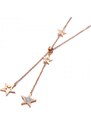 Victoria Filippi Stainless Steel Ocelový náhrdelník se zirkony Ceferina Gold - chirurgická ocel, hvězdy