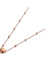 Victoria Filippi Stainless Steel Ocelový náhrdelník Alejandra Gold - chirurgická ocel, srdce