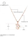 Victoria Filippi Stainless Steel Ocelový náhrdelník Heather - chirurgická ocel, kočka, zirkon