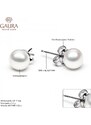 Gaura Pearls Náušnice s levandulovou 6,5-7 mm perlou Phoebe III, stříbro 925/1000