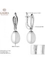 Gaura Pearls Stříbrné náušnice s řiční perlou Molly, stříbro 925/1000