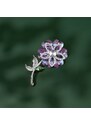 Éternelle Brož Swarovski Elements Crocetti Purple - květina
