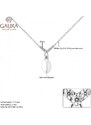 Gaura Pearls Stříbrný náhrdelník se sladkovodní perlou Doria - stříbro 925/1000