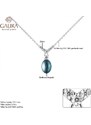 Gaura Pearls Stříbrný náhrdelník s říční perlou Doria Black - stříbro 925/1000