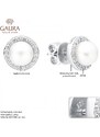Gaura Pearls Stříbrné náušnice s bílou 6-6.5 mm perlou Armonda, stříbro 925/1000