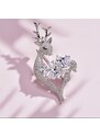 Éternelle Vánoční brož Swarovski Elements Rudolf 6 - vánoční sob