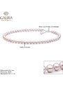 Gaura Pearls Perlový náhrdelník Natasha - 8-8,5 mm levandulová říční perla, stříbro 925/1000