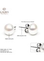 Gaura Pearls Náušnice se žlutou 8.5-9 mm perlou Stephanie V, stříbro 925/1000