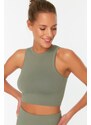 Trendyol Khaki Seamless/Seamless Lightly Supported/Shaping Knitted Sports Bra