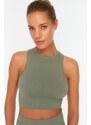 Trendyol Khaki Seamless/Seamless Lightly Supported/Shaping Knitted Sports Bra