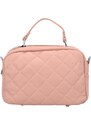 BELLA BELLY Módní dámská kufříková kabelka s prošíváním Nabass, růžová