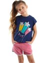 mshb&g Starry Cat Girl T-shirt Shorts Set