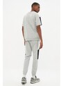 Trendyol Men's Gray Regular/Normal Fit Paneled Tracksuit with Text and Print