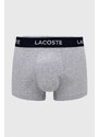 Boxerky Lacoste (3-pak) pánské, šedá barva, 5H3389-NUA