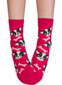Vzorované dívčí ponožky WOLA CORGI růžové