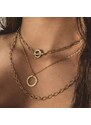 Manoki Ocelový náhrdelník Simona Gold, chirurgická ocel, choker