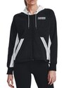 Mikina s kapucí Under Armour Rival + FZ Hoodie-BLK 1369852-001