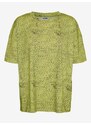 Světle zelené vzorované tričko Noisy May Anna - Dámské