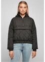 URBAN CLASSICS Ladies Oversized Diamond Quilted Pull Over Jacket - black