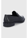 Kožené mokasíny Vagabond Shoemakers Frances dámské, černá barva, na plochém podpatku