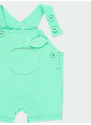 Boboli Kojenecký set tričko a laclové šortky pruhované/zelené