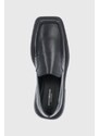 Kožené mokasíny Vagabond Shoemakers Eyra dámské, černá barva, na platformě