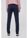 Kalhoty adidas H48448 dámské, tmavomodrá barva, s aplikací