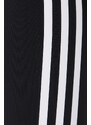 Tréninkové šortky adidas Performance Optime Trainicons 3-stripes H64228 dámské, černá barva, s potiskem, high waist